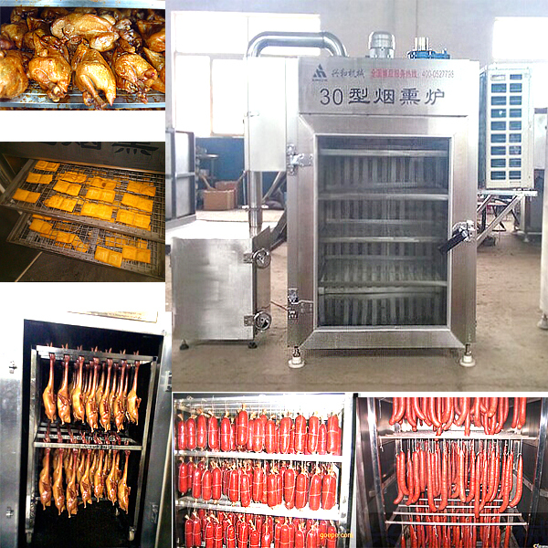 高効率の肉/ソーセージ/魚/チキン/魚の喫煙オーブン/ステンレス鋼のベーキングマシンの肉のソーセージ問屋・仕入れ・卸・卸売り