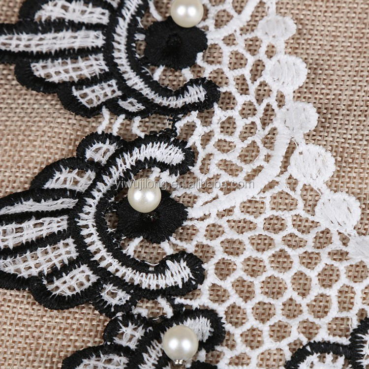 黒と白ポリエステル糸刺繍襟過ごすプレミアムメーカーのネクタイ仕入れ・メーカー・工場
