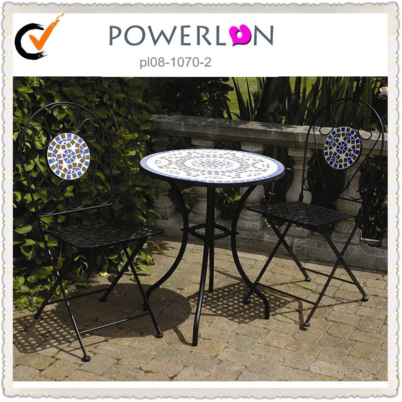 Mosaic Patio Table And Chairs Set Neptun - Garden Terrace Furniture Set