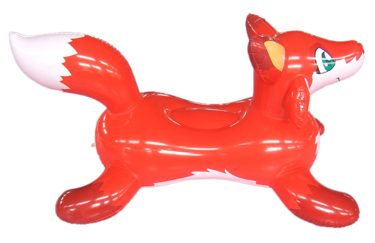 Heavy Duty Vinyl Shiny Inflatable Fox Ride On Safety Durable Plastic