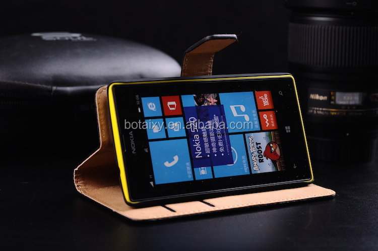 高級本革ウォレットケースノキア用lumia520問屋・仕入れ・卸・卸売り