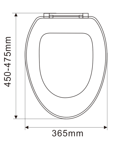 ゆっくりと下の浴室の付属品品質の白pp蓋楕円形のトイレ仕入れ・メーカー・工場