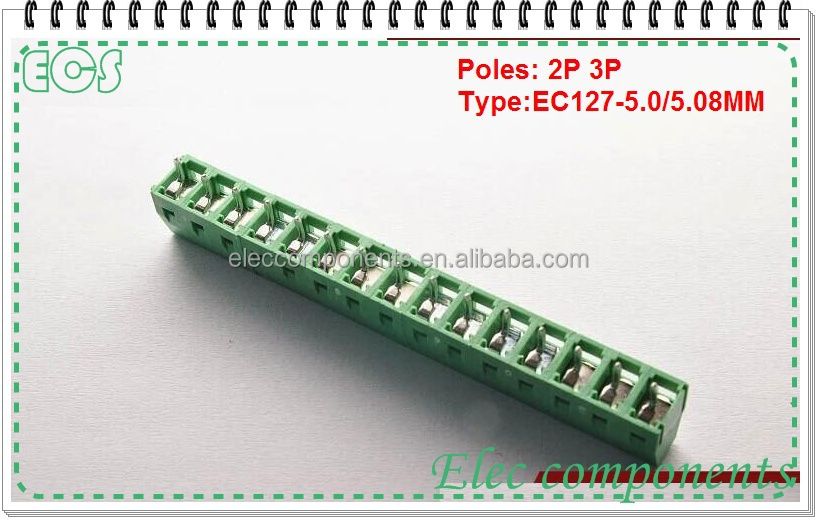 Ec127-2pec127-3pec1275. 08ミリメートルpcbねじ2pin/3pin5. 08ミリメートルストレートピンpcbねじ端子台コネクタ仕入れ・メーカー・工場