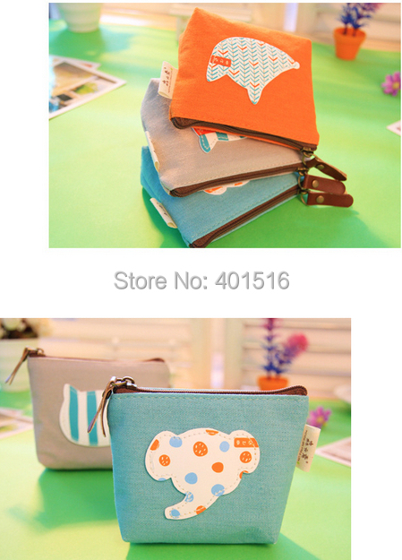2014 New Korea Style PU Square Cute Forest Rally Purse / Coin Bag /