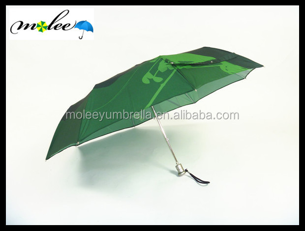 top quality auto opening 3 fold printed umbrella