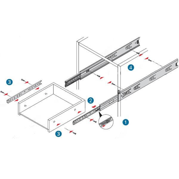 Full Extension Telescopic Drawer Channel For Table Buy Telescopic