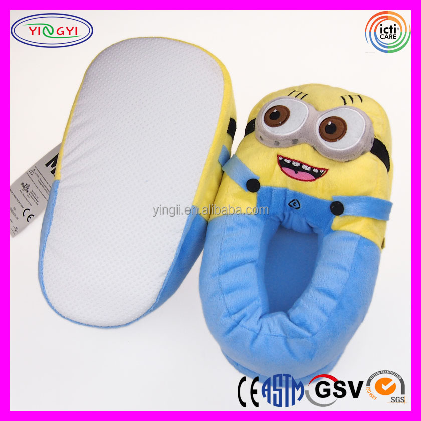 Shoes and Minion Non slippers Outsole girls Me  Slip Plush Despicable minion for Slippers White