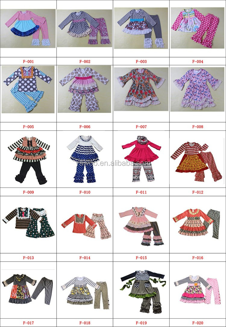 2016 smockedドレスとフリルパンツセット子供ファッション服赤ちゃん服卸売ベビー服インド仕入れ・メーカー・工場