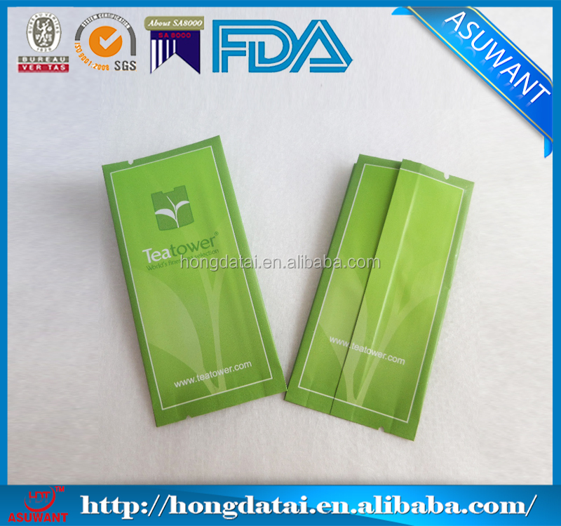 custom printing empty tea bags/side gusset aluminum foil tea bag