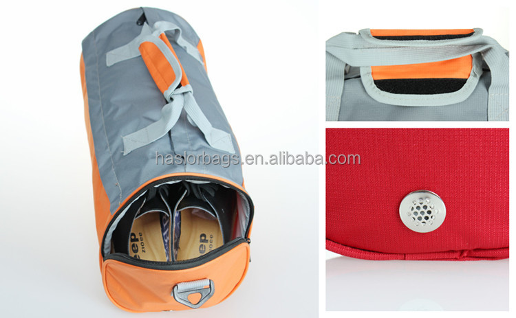 Cheap Round Sport Bags for Gym with shoe compartment Made in China