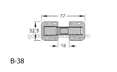 B-38 kitchen cabinet small size bullet spring hydraulic soft close concealed cabinet hinge