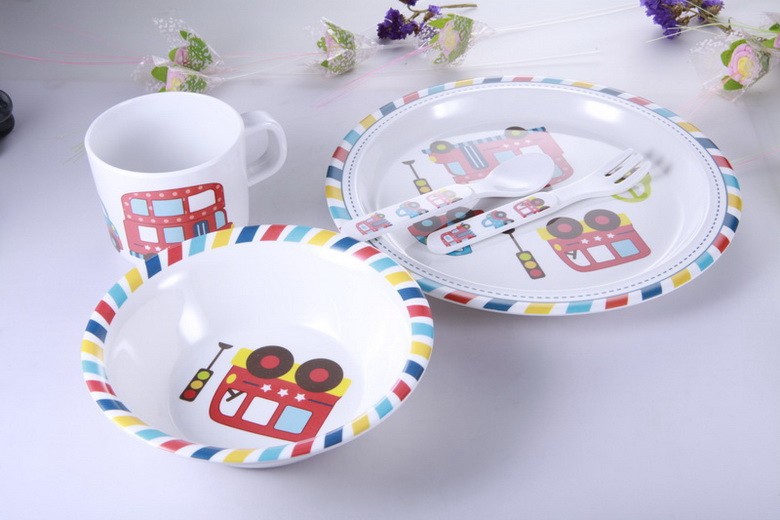 Baby Melamine 5pcs Dinner Dishes Sets For Kids With Color Box Buy
