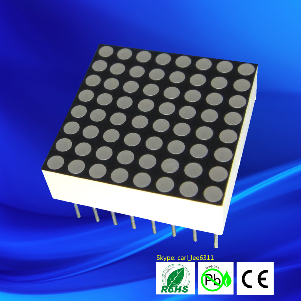 Bright led indoor ultra white led matrix for lift 8x8 dot led matrix