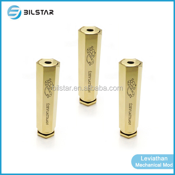 100% Original Mechanical Mod Leviathan Mod Brass polished 18650 battery mod by Bilstar