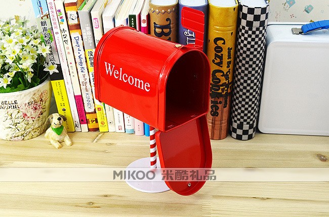 スタイルのヴィラガーデンメールボックス2014年歓迎赤ユニオンフラッグアートウェアギフト金属製のメールボックス問屋・仕入れ・卸・卸売り