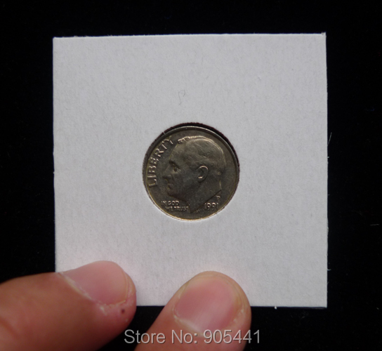 100 pcs Coin Holders 2 X 2 Cardboard Mylar Flips  Diameter 17.5mm New 