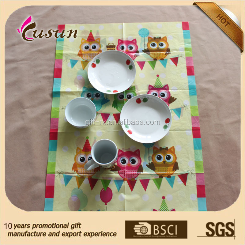 Customized Disposable Recycled Pe Plastic Placemats Table Mat For