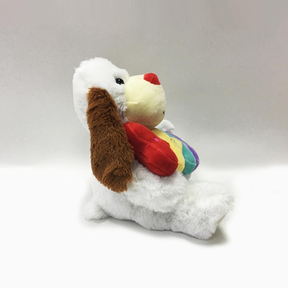 stuffed dog toy with toy inside