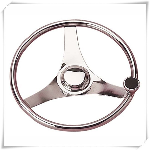 Steel Boat Steering Wheel W/ Speed Knob - Buy Stainless Steel Boat 