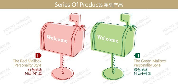 スタイルのヴィラガーデンメールボックス2014年歓迎赤ユニオンフラッグアートウェアギフト金属製のメールボックス問屋・仕入れ・卸・卸売り