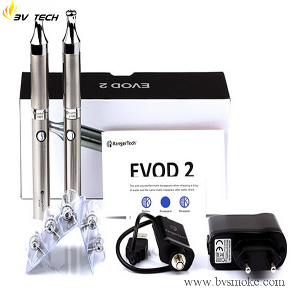 2014 Hot Selling Bottom Dual Coil Clearomizer Kangertech EVOD 2 Starter Kit