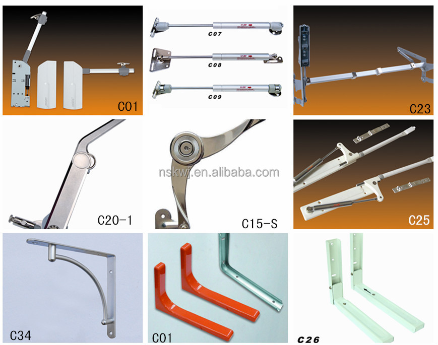 Self Closing Vertical Upward Opening Cabinet Door Support View