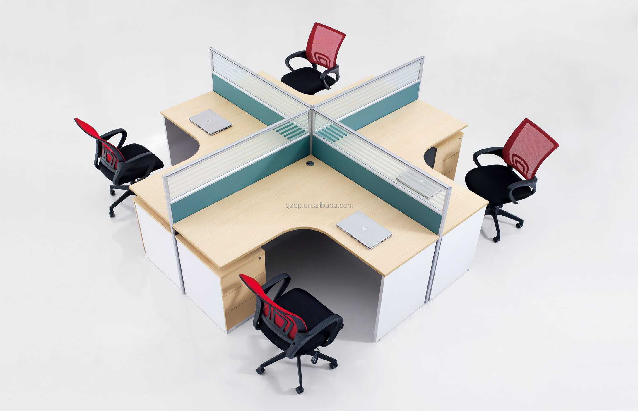 工場直売高品質のカスタマイズされた近代的なオフィスのスタッフ用テーブルのデザイン、 mdfオフィスデスクで引き分け/cabファイルを簡単にモバイルファイル問屋・仕入れ・卸・卸売り