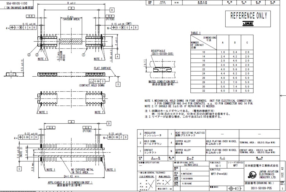 Wp7-p014va1-r6000aa07-p014va1-r6000btbコネクタ仕入れ・メーカー・工場