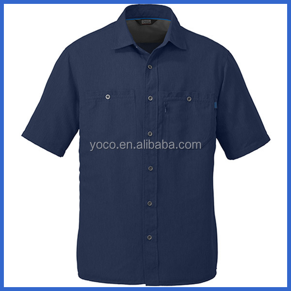 半袖プレーン両方のポケットの釣りのシャツ男性用仕入れ・メーカー・工場