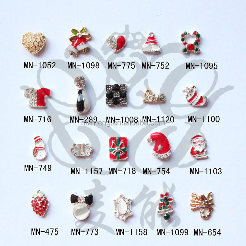 ファッション2015を高品質で最も安い金属3dクリスマスネイルアート義烏市の問屋・仕入れ・卸・卸売り