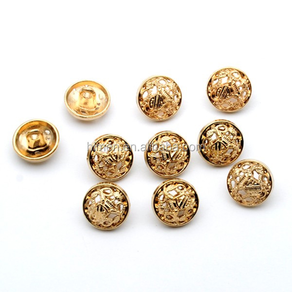 12 ミリメートル金属合金縫製ボタン装飾ゴールド ボタン SF-028仕入れ・メーカー・工場