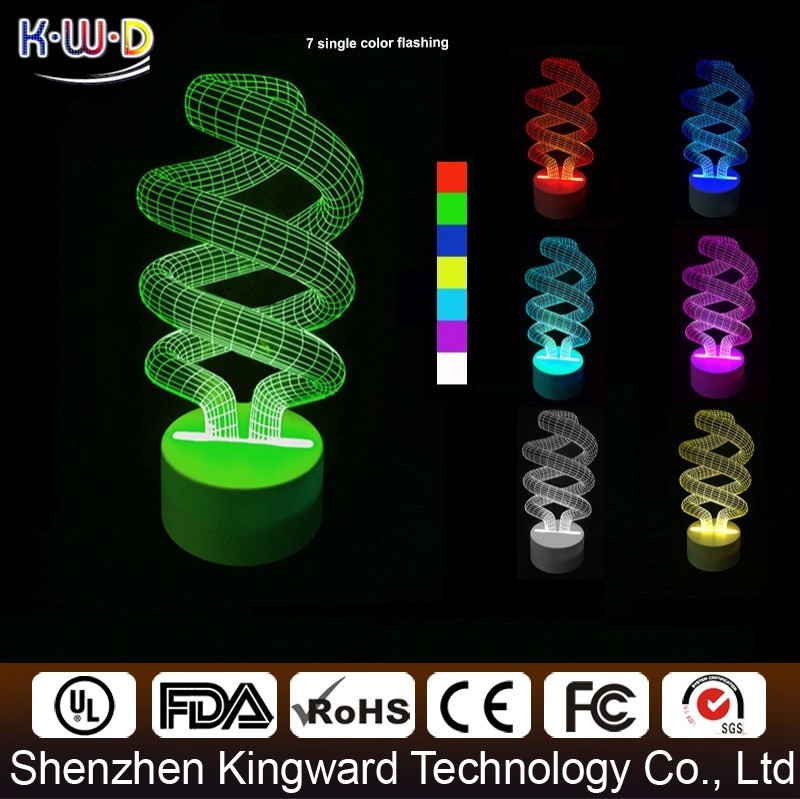 ファンシー鉄リングタッチコントロール7色led 3dナイトライトランプ調光対応仕入れ・メーカー・工場