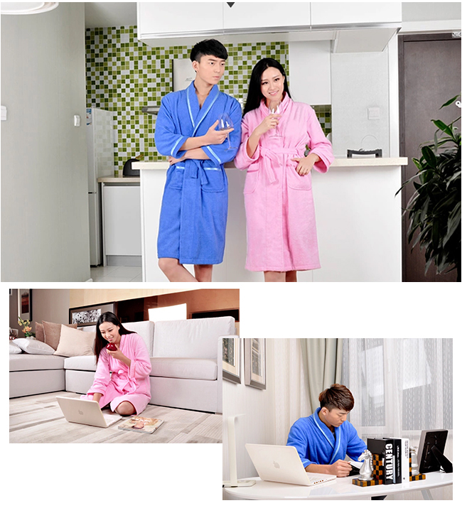100％テリー綿のバスローブの男性/居心地の良い女性スパローブ男女兼用パジャマの女の子の水着仕入れ・メーカー・工場