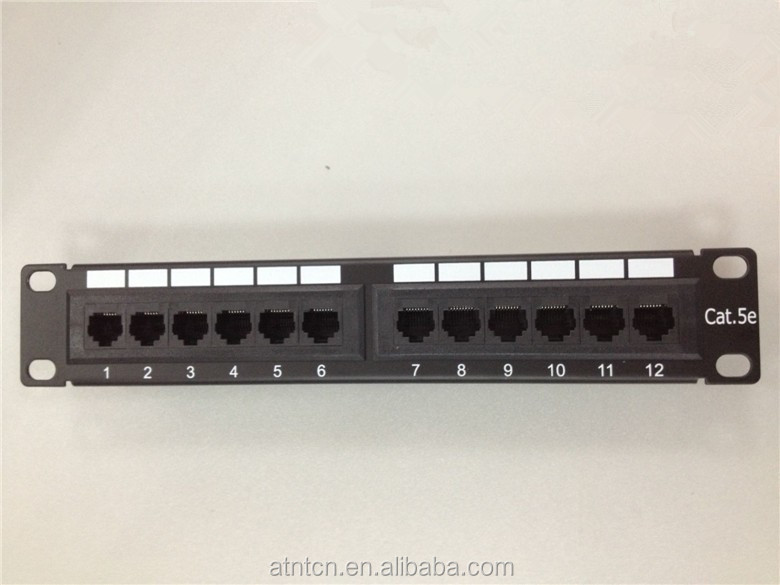 新しい到着utp 12ポートcat5eパッチパネル10インチ1u高品質仕入れ・メーカー・工場