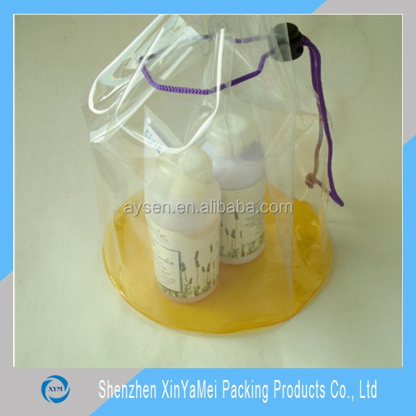 Custom Wholesale Clear PVC Packaging Bag With drawstring