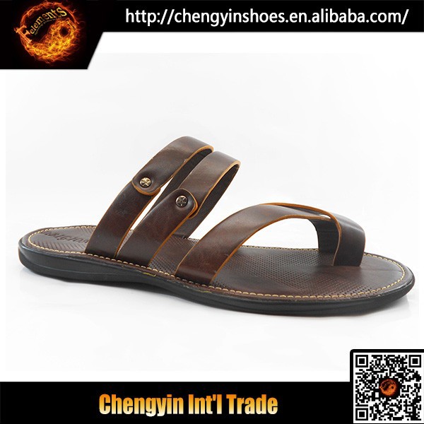 China 2015 Mens Leather Slippers And Sandals - Buy Mens Leather ...