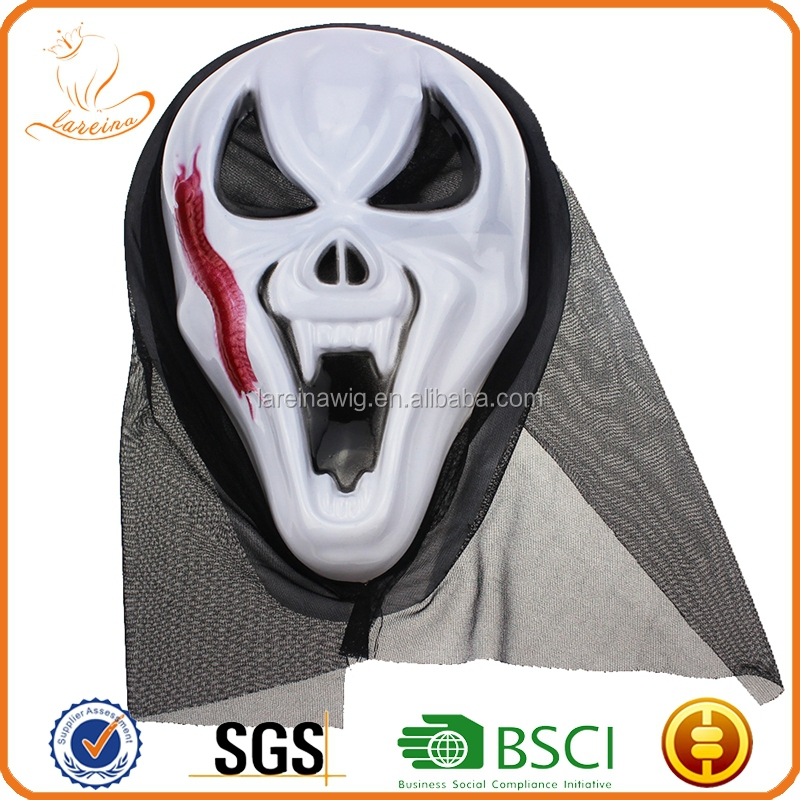 安い工場卸売pvcシリコンゴム手作り怖いハロウィーンマスク( hm1001)問屋・仕入れ・卸・卸売り
