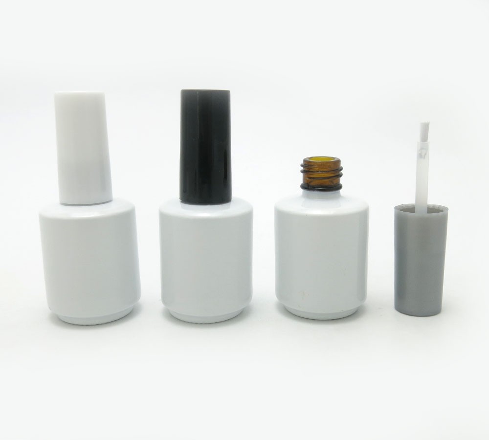 Wholesale White 15ml Empty Glass Nail Polish Bottle Pack With 9 Types Brush Cap Buy Wholesale