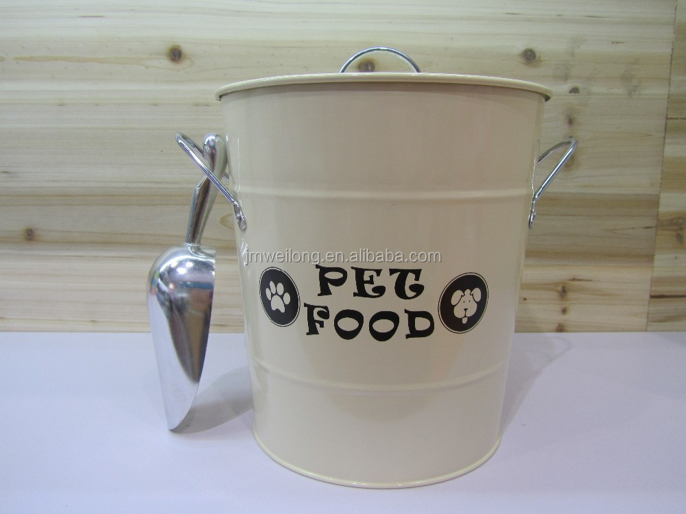 Metal Pet Food Container/galvanized Dog Food Storage Bin/household