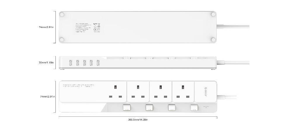 インテリジェントオリコOSJ-4A5U-UK充電ソケット付き4 acと5 usbポート仕入れ・メーカー・工場
