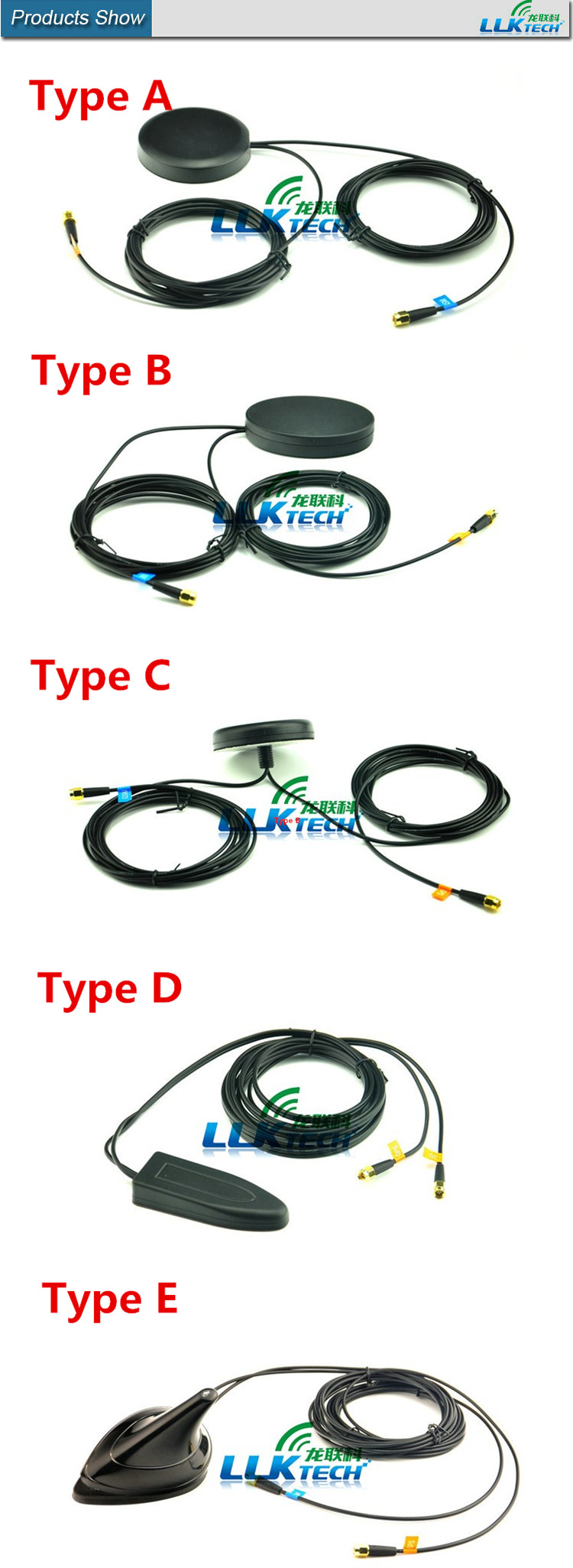 Gpsアクティブアンテナ無線lanを組み合わせたアンテナdbiを持つアンテナfakra28gps+wifi/sma/mcxコネクタ仕入れ・メーカー・工場