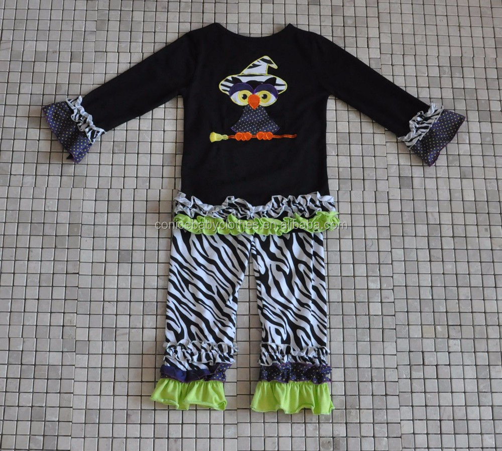 2016ハロウィン子供服セット子供ブーイング刺繍ブティック衣装仕入れ・メーカー・工場