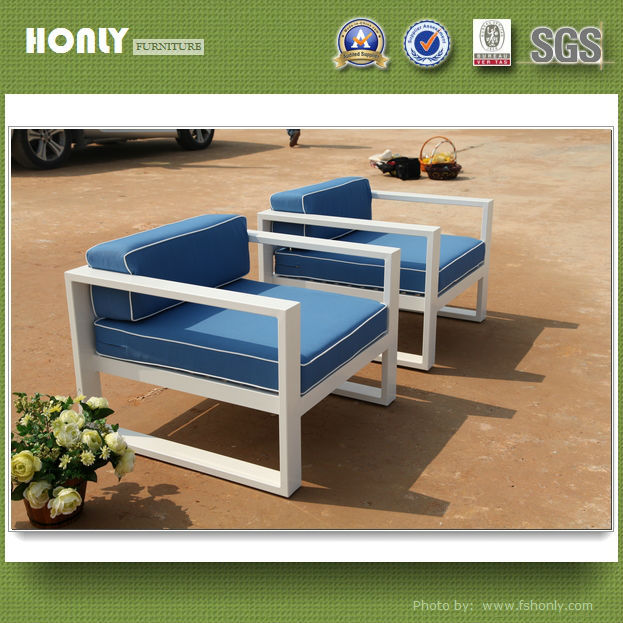 Modern metal outdoor furniture sofa chair leisure alum outdoor furniture