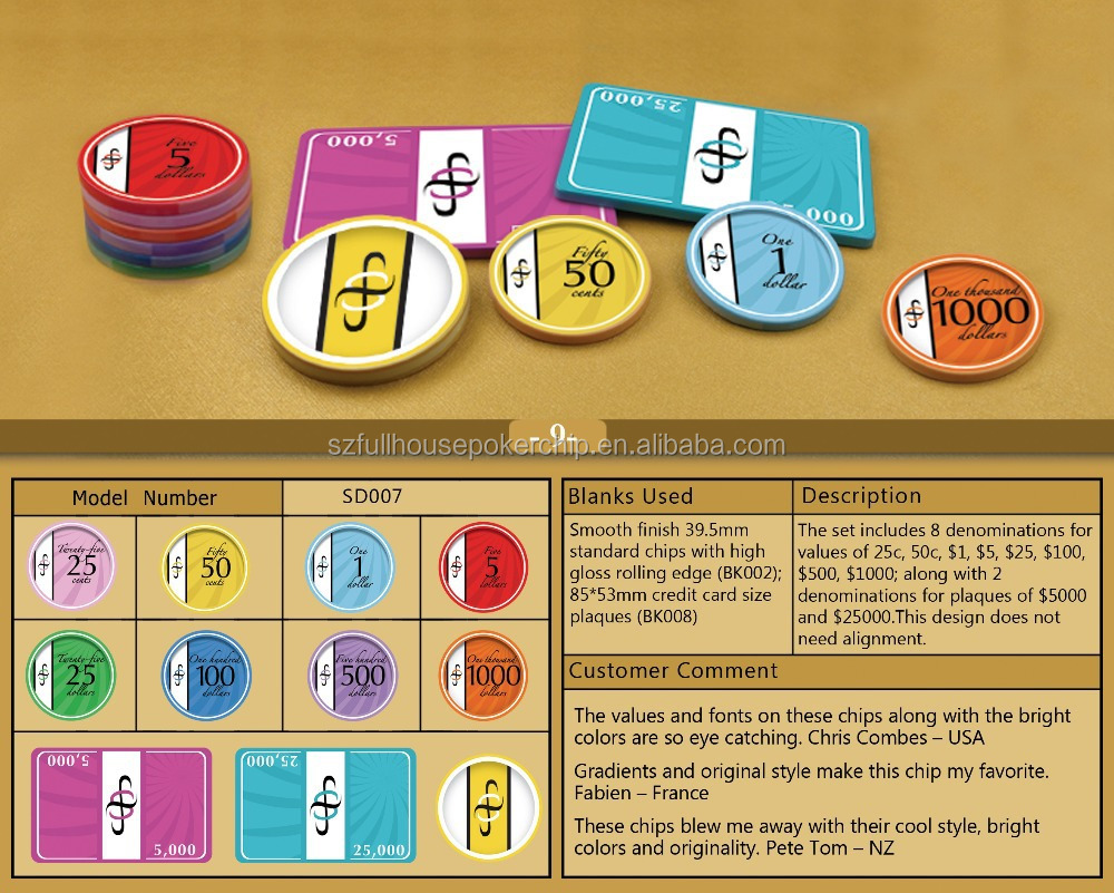 Poker Chips With Numbers Ceramic Chip With A Grade Btournament 2015