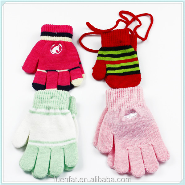 魔法の綿ニット手袋暖を取るための古典的な子供問屋・仕入れ・卸・卸売り