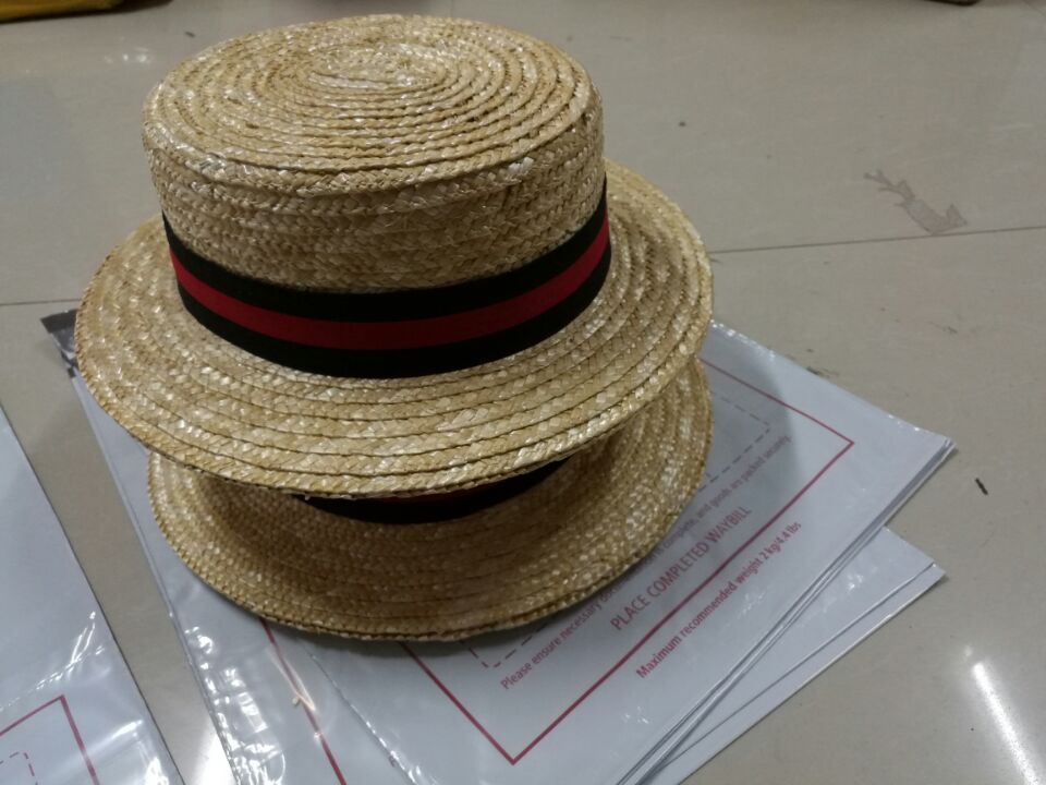 STRAW Amish Style Hat Brim Width 11cm Adult Boater Cap