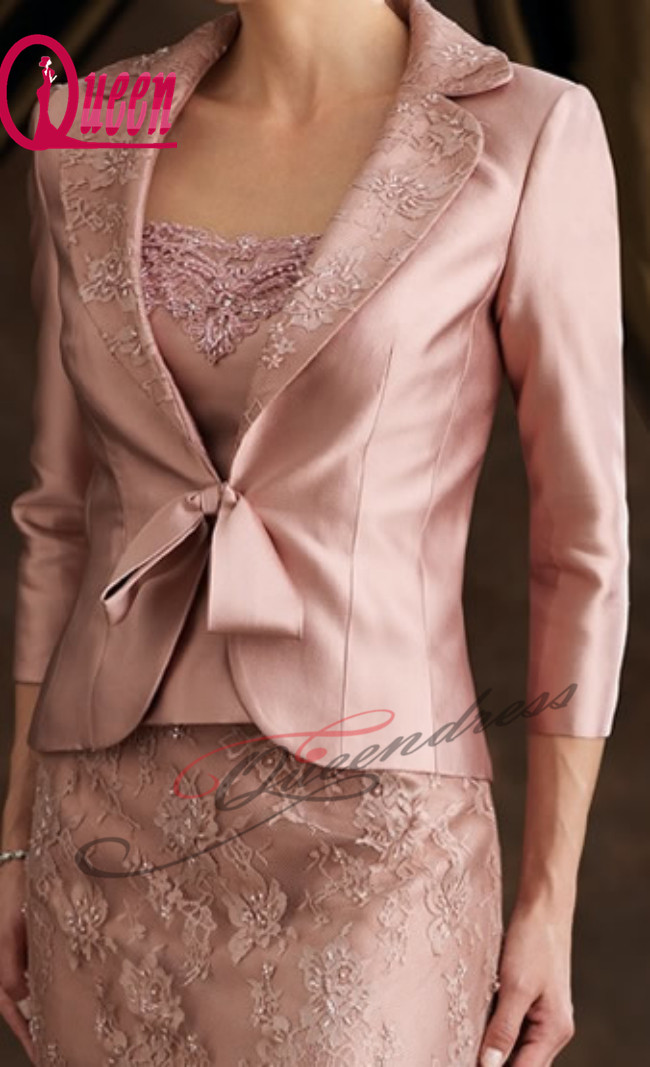 高品質桃の色ビーズのアップリケレース長い花嫁の母のイブニングドレスの長いジャケット問屋・仕入れ・卸・卸売り