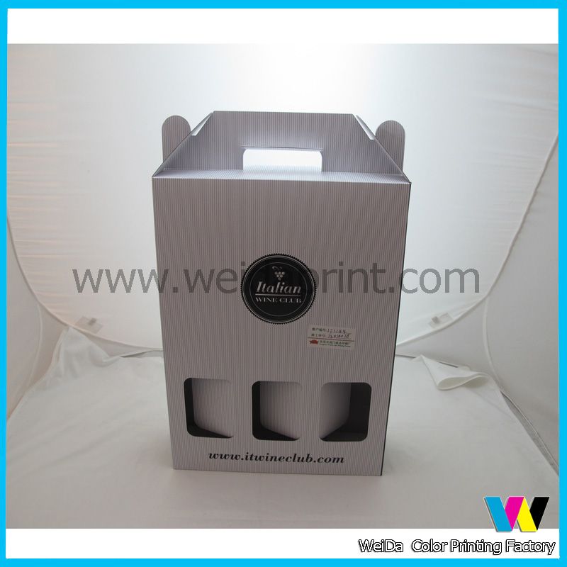 wine box with small windows,high quality custom red wine box