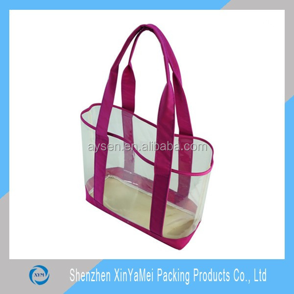 Printed resealable pvc shopping bag