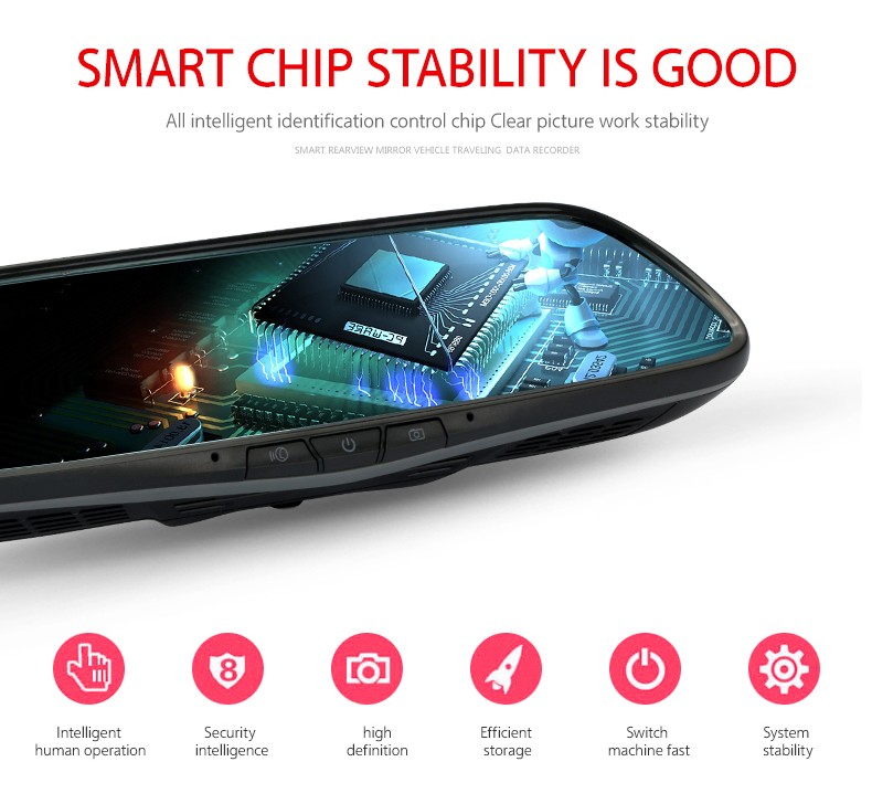 New Style Hidden Camera In Car Mirror Android System 1080p Car Camera